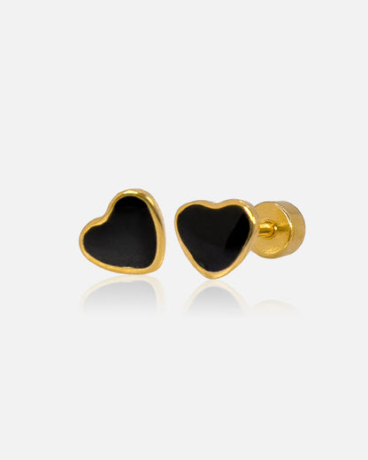 Black Hearts Earrings