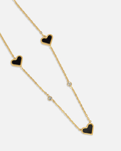 Black Hearts Necklace