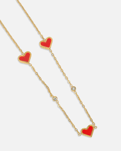 Red Hearts Necklace